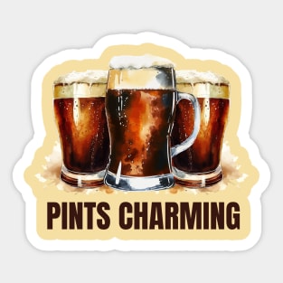 FUNNY BEER - IRISH PINTS CHARMING Sticker